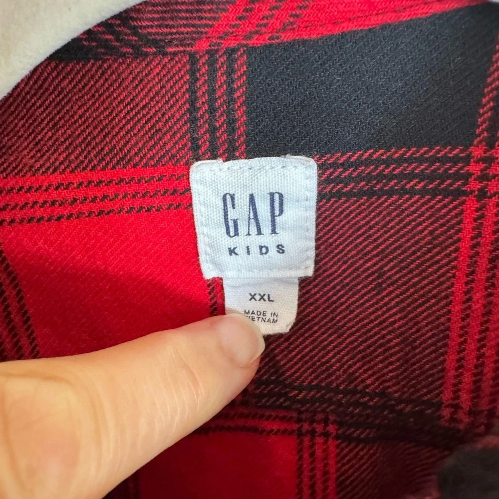 GAP Kids Buffalo Plaid Flannel Shirt XXL
